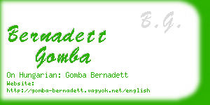 bernadett gomba business card